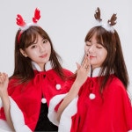 루돌프눈송이머리띠 크리스마스머리띠 단체선물