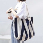 여자 스트라이프 에코백 패브릭 천가방 대학생 가방 여자에코백 스트라이프에코백 천가방