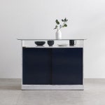 깔끔한 강화유리 홈바수납장 아일앤드식탁 식기보관 도어선반장 G8174