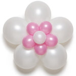 파티마트 3단꽃풍선 펄화이트 재료만