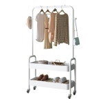 키밍 이동식 선반 행거 1단 2단 수납정리 스탠드