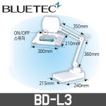 블루텍 LED 조명확대경 3배율 스탠드형 1개 BD-L3