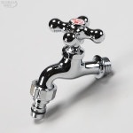 수도꼭지 커플링 십자 가로 수도꼭지 온수 적색