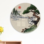 꾸밈 ie812-대형원형아크릴액자 전통문양십장생