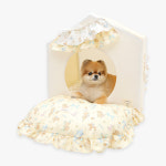 이츠독 강아지 쿠션 방석 이츠독 오가닉 허니베베 프릴 야드m