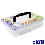 투명 5칸 칸칸이 밀폐용기 x10개