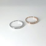 실버 크라이밍 큐빅 반지