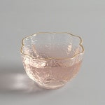 골드테두리 꽃잎모양 유리찻잔 다기잔 72005A