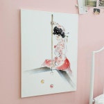 꾸밈 tl860-캔버스액자72 7x53 당구치는여자 세로