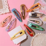 홀리지 톡톡 스팽글 알록 헤어핀 포인트핀 똑딱이핀