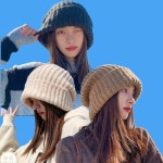 얼굴 작아보이는 니트 비니 겨울 포근한 모자