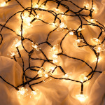 30구 전구 4 5M LED 플라워 가랜드 웜색 -LED조명 컬러전구 LED전구 무드등 LED램프 크리스마스트리장식