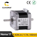 Cloudray Nema 17 스테퍼 모터 42Ncm 1 7A CNC 3D 프린터 조각 밀링 머신 용 이중 샤프트 2 상