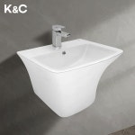 고치고 고치고 케이앤씨 1홀 반다리 세면기 세면대 교체 시공 철거 전국배송 KL-400