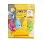 스마일 칫솔걸이 치약짜개 칫솔거치대