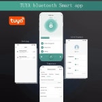 Tuya 앱 지문 잠금 블루투스 스마트 유리 도어 생체 인식 전자 제어 RFID 원격 해제 13 56Mhz