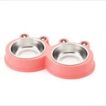 개구리 왕눈이 애견식기 분홍색