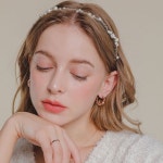 제이로렌 엔틱 진주 웨이브 헤어밴드 H0883