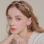 제이로렌 엔틱 진주 웨이브 헤어밴드 H0883