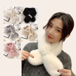 페이크퍼 넥워머 부드러운 털 머플러 쁘띠 여성목도리