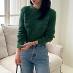 샵앤 모헤어샤인라운드티 초록 JLE-WKN-2109