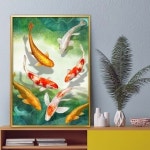 잉어 그림 액자 A2 풍수그림 돈들어오는 CARP2