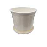 라인원형 도자기느낌 플라스틱화분 1호