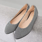 마이첼리나 발볼넓힘 도트 플랫슈즈 270 WS-3520