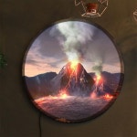 교보문고 꾸밈 nr 액자45R 활화산 198-LED