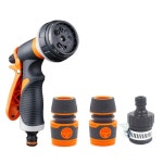 8모드 분사 워터 스프레이건 호스커넥터포함 물분사기