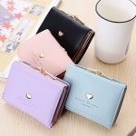 파스텔 심플한 여성 반지갑 하트포인트 반지갑