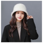 인조퍼 버킷햇 벙거지 털모자 여성 겨울 퍼모자