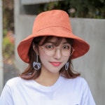 여성 2색 원사이즈 코튼소재 트랜디 벙거지 버킷햇