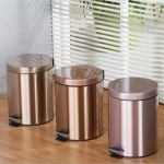 삼정849 스텐 페달 원형 쓰레기통 휴지통 20L 대