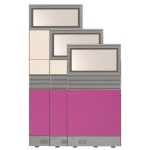 60T 사무실가구 상부틀 유리 공부용 양면그릴 학교 파티션 H1860