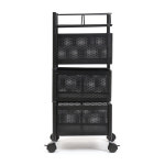 철제 3단 회전 트롤리 물건정리 이동식선반 본상품 1 1개