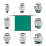 PC 공압 퀵 커넥터 304 스테인레스 스틸 G 나사 M5 1 8 BSP 외부 파이프 수성