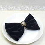 이쁜 데코벨벳리본 자동핀 헤어핀