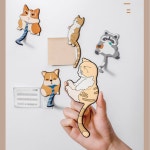 다용도 냉장고 자석걸이 1 1 귀여운 후크 세트 홀더 너구리 1 1