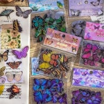 6종 칼러 나비 정원 스티커 버터플라이 가든 40pcs 나비 S1802