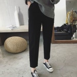 모직 핀턱 허리밴딩 슬랙스 바지 데일리 팬츠 정장룩