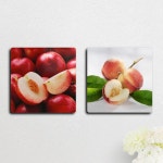 꾸밈 pj187-폼아크릴액자18CmX18CmX2ea 무병장수복숭아01