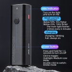 방수 자전거 라이트 C 타입 충전 LED 알루미늄 초경량 손전등 2000mAh RHL200LM