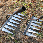 괭이 잡초 갈퀴 4 7 치아 그라운드 느슨한 토양 풀러 농장 농업 정원 수공구 못