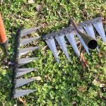 괭이 잡초 갈퀴 4 7 치아 그라운드 느슨한 토양 풀러 농장 농업 정원 수공구 못