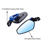 오토바이 백미러 탄소 반전 핸들 미러 액세서리 섬유 수정 후면 패턴