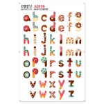 꾸밈 꾸밈인스스티커 도넛알파벳 1개 A0339