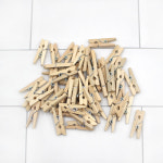 미니 나무집게 50개입 나무집게 폴라로이드집게 메모