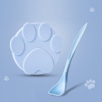 키미랑 강아지 습식캔 밀폐뚜껑 실리콘 스푼세트