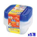 WL 정사각형 간편용기 1L 3P세트 x5개